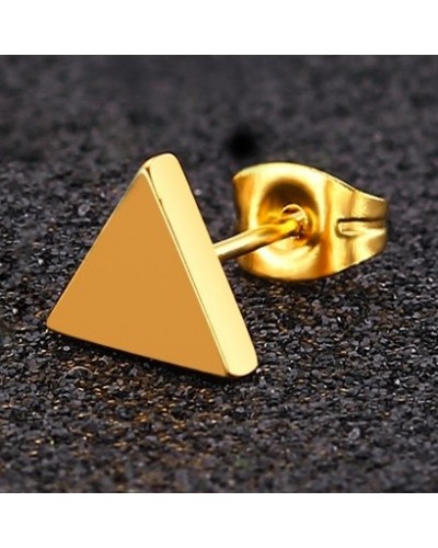 Clou d'oreille Triangle 6mm doré sur la Boutique du Hard