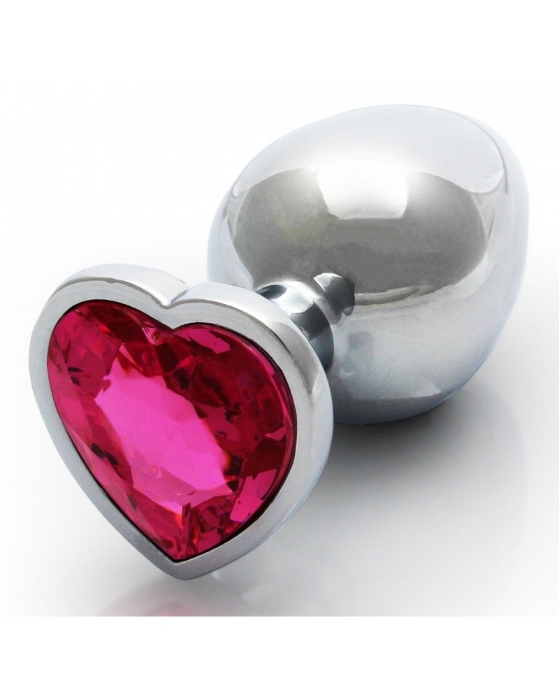 Bijou anal Heart Gem M 7 x 3.3cm Argenté-Rose sur la Boutique du Hard