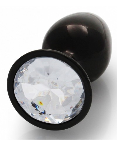 Bijou anal Round Gem S 6 x 2.6cm Noir-transparent sur la Boutique du Hard