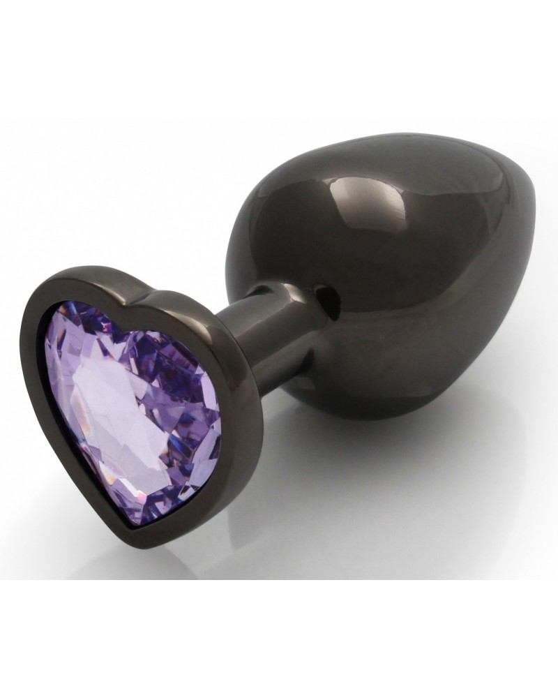 Bijou anal Heart Gem L 8 x 4cm Noir-Violet sur la Boutique du Hard