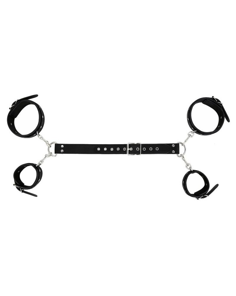 Liens Poignets Bondage Simili Cuir Noir – Bras Binder Fetish – Neuf