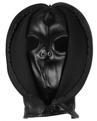 Cagoule Zip-Up Bondage Noire sur la Boutique du Hard