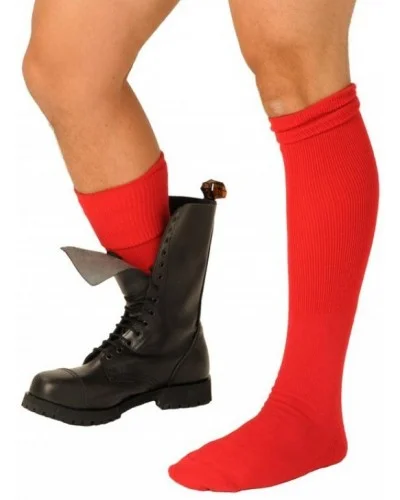 Chaussettes Boot Rouges sur la Boutique du Hard