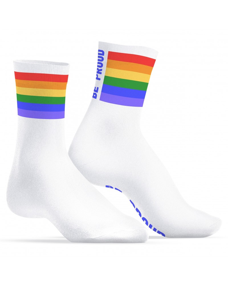 Chaussettes Rainbow Be Proud SneakXX sur la Boutique du Hard