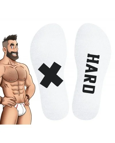 Chaussettes hautes Hard SneakXX Blanc-Noir sur la Boutique du Hard