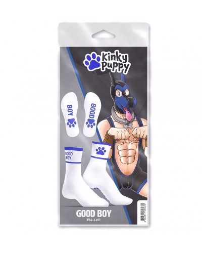 Chaussettes Good Boy Blanc-Bleu sur la Boutique du Hard