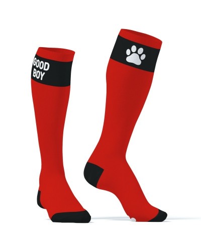 Chaussettes hautes Big Good Boy Rouges sur la Boutique du Hard