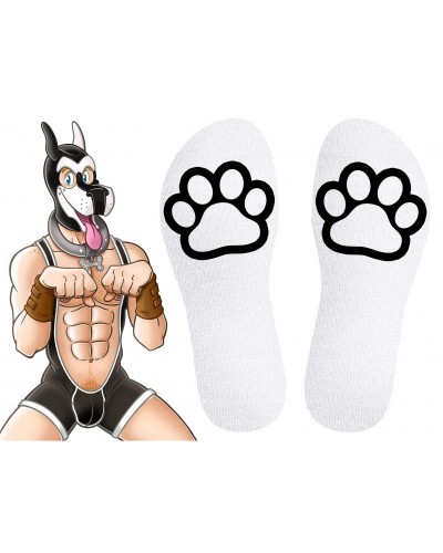 Chaussettes Paw Kinky Puppy Blanches sur la Boutique du Hard