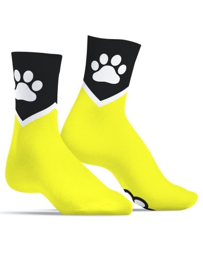 Chaussettes Paw Kinky Puppy Jaunes sur la Boutique du Hard