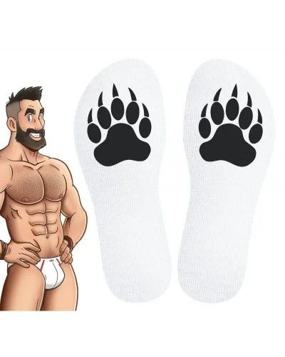 Chaussettes blanches Proud Bear SneakXX sur la Boutique du Hard