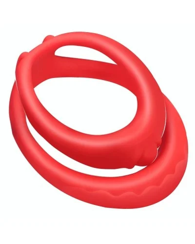 Double Cockring Silicone Soft Duo 40mm Rouge sur la Boutique du Hard