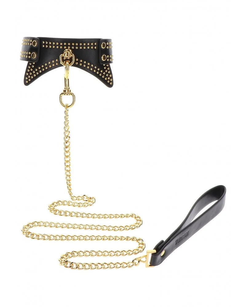 Collier et Laisse Studded Vogue Noir sur la Boutique du Hard