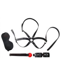 Kit d'Initiation BDSM OBEDIENCE 4 Pieces Noir pas cher