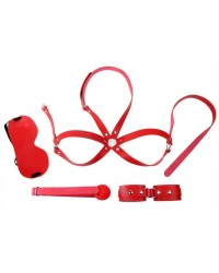 Kit d'Initiation BDSM OBEDIENCE 4 pieces Rouge pas cher