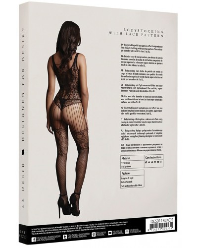 Combin sexy Lace Fishnet Noir sur la Boutique du Hard