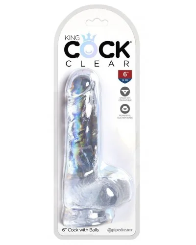 Gode transparent king Cock 13.5 x 3.5cm sur la Boutique du Hard