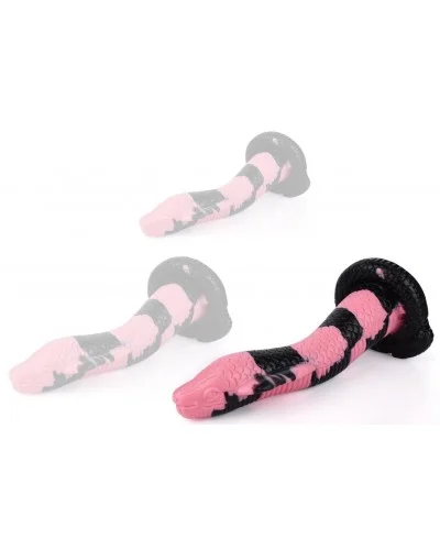 Gode Cobra Snake L 26 x 7cm Noir-Rose sur la Boutique du Hard