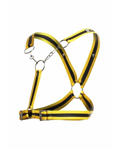 Harnais Cross Chain Dngeon Noir-Jaune sur la Boutique du Hard