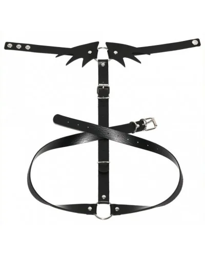 Collier Sm + ceinture Belt Wing Noir sur la Boutique du Hard