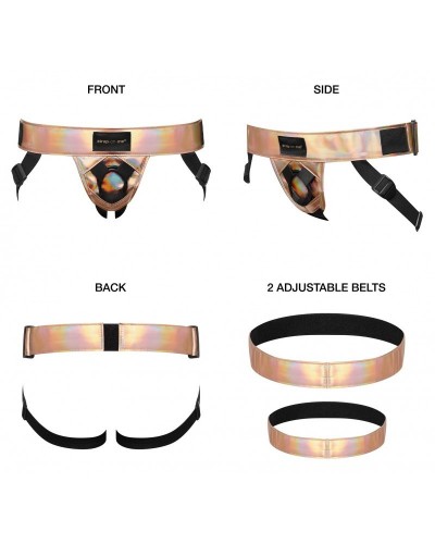 Ceinture Harnais pour Gode Strap-On-Me Rose doré sur la Boutique du Hard