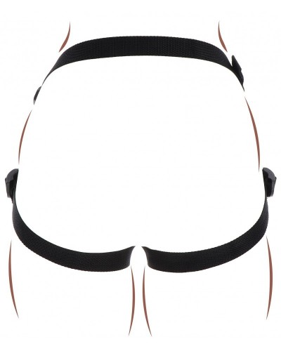 Harnais pour Gode ceinture Strap-On Get Real Noir sur la Boutique du Hard