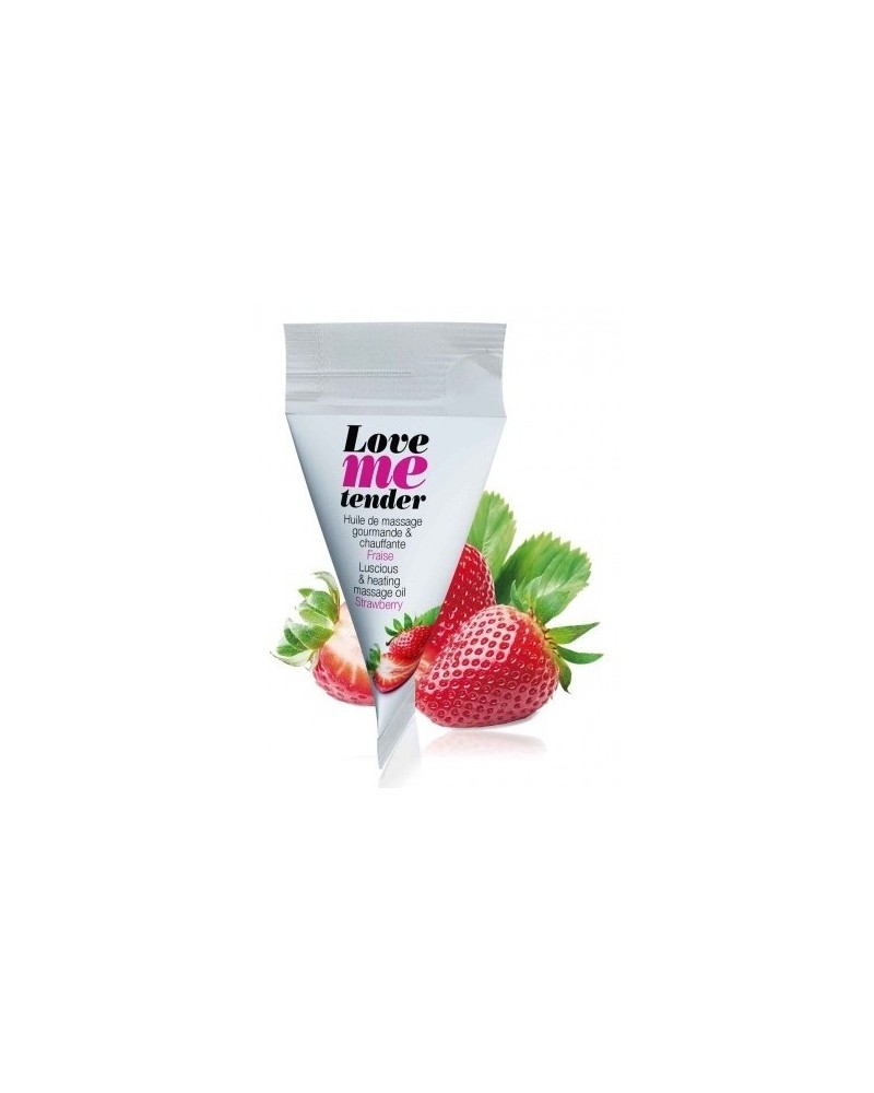 Huile de massage Love Me Tender Fraise 10ml sur la Boutique du Hard