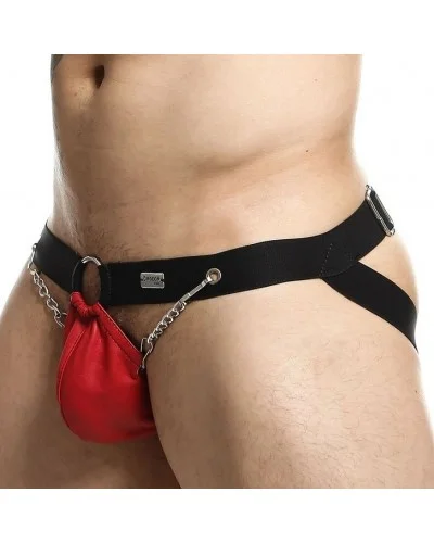 Jockstrap Ring & Chain Dngeon Rouge sur la Boutique du Hard