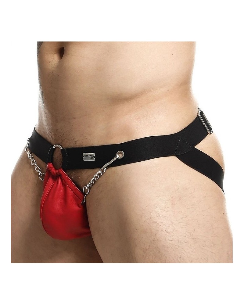 Jockstrap Ring & Chain Dngeon Rouge sur la Boutique du Hard