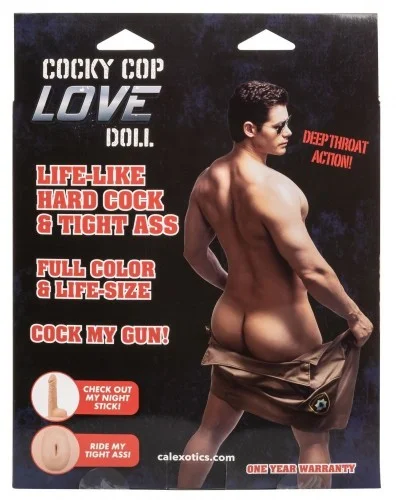 Poupée Gonflable Homme Cocky Cop Sexe 13cm sur la Boutique du Hard