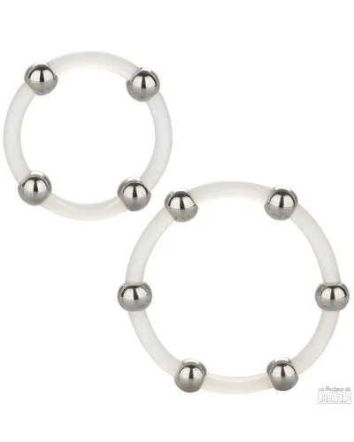 Lot de 2 Cockrings Transparents avec Billes pas cher