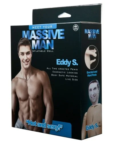 Poupée gonflable homme Massive Man Eddy 18 x 5cm sur la Boutique du Hard