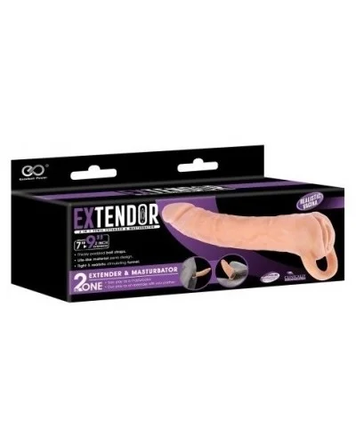 Gaine de pénis + masturbateur Extendor 9 - 22 x 5cm sur la Boutique du Hard