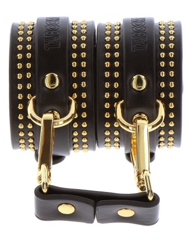 Menottes de poignets Studded Vogue Noires sur la Boutique du Hard