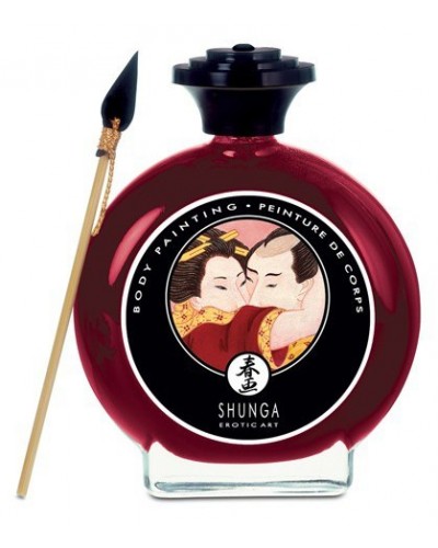 Peinture corporelles à la Fraise- Shunga-100ml sur la Boutique du Hard