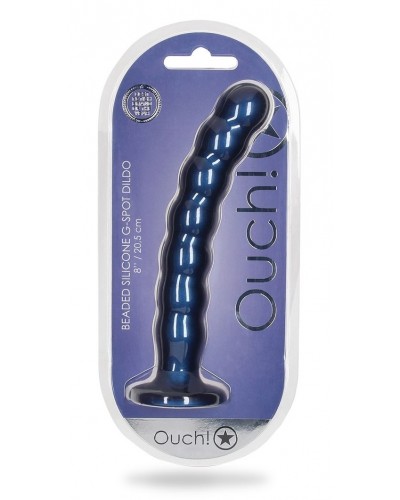 Plug Beaded G-Spot L 20.5 x 3.2cm Bleu sur la Boutique du Hard