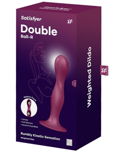 Plug Double Ball-R 17 x 3.5cm Violet sur la Boutique du Hard