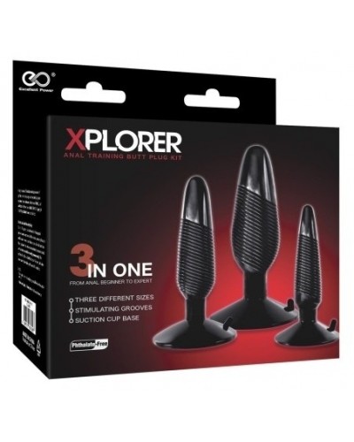 Kit de 3 plugs Xplorer noirs sur la Boutique du Hard