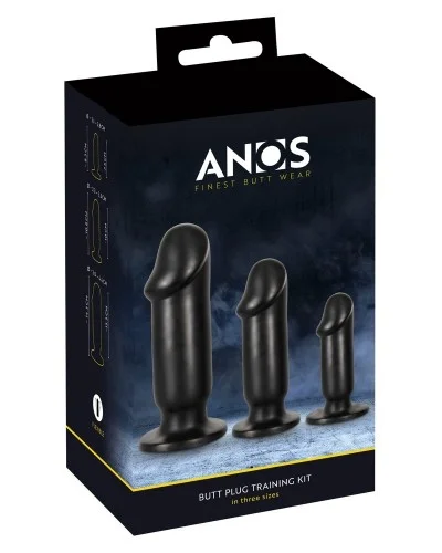 Set de 3 Plugs Butt Anal Kit 13.5 x 4.5cm sur la Boutique du Hard