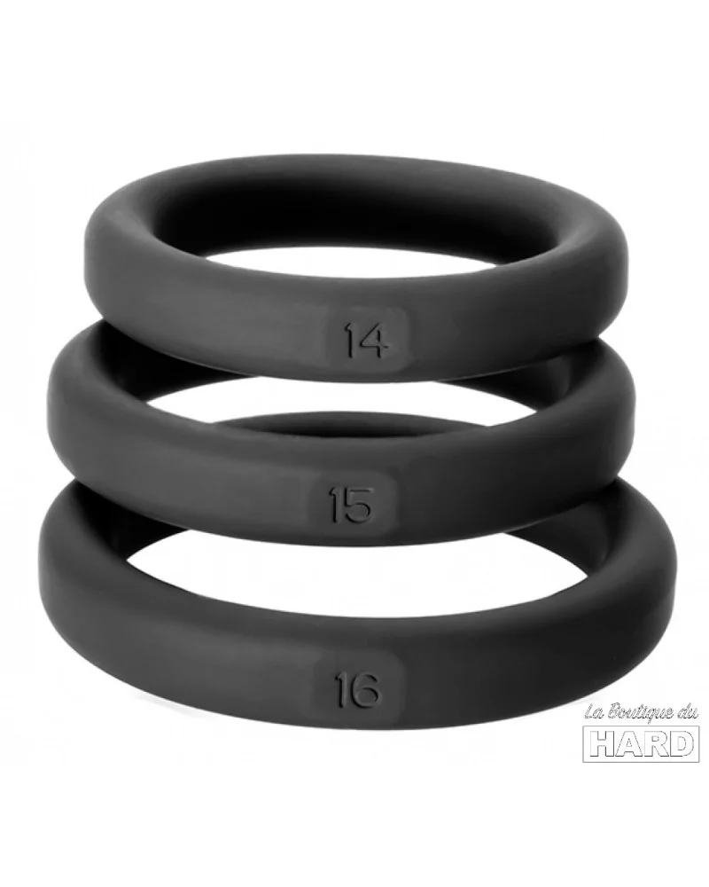 Lot de 3 cockrings Xact-Fit S-M pas cher