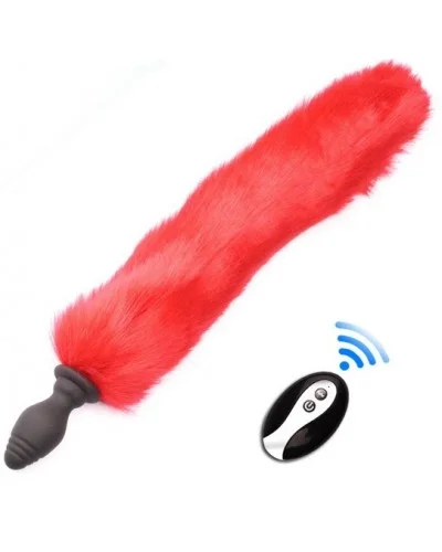 Plug Queue Vibrant Fox Tail Vibe 6.5 x 3.2cm - Queue 40cm Rouge sur la Boutique du Hard