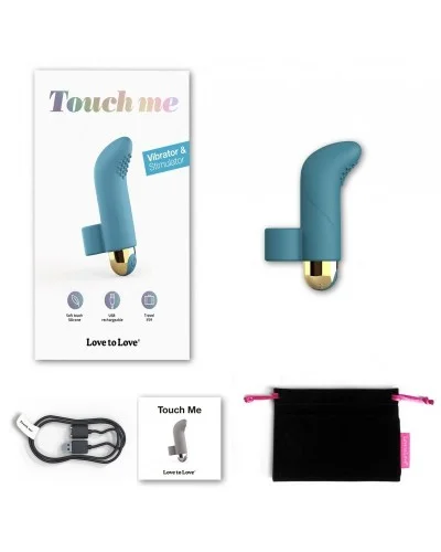 Vibro de doigt Touch Me Love to Love Bleu sur la Boutique du Hard