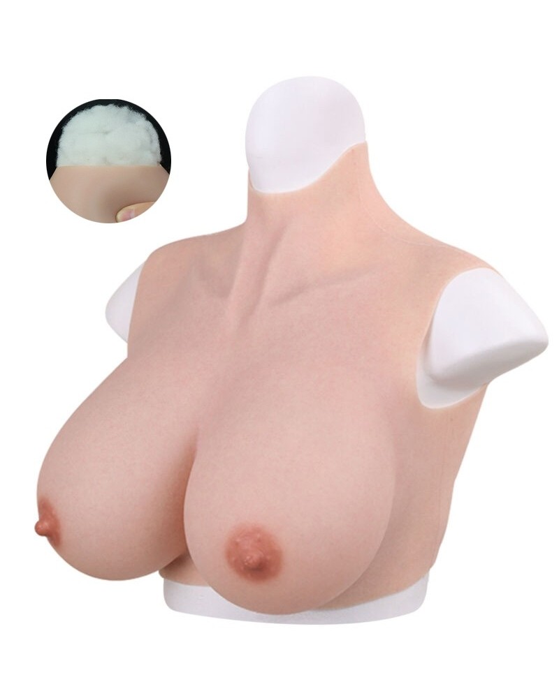 Buste seins réalistes Coton Col haut Bonnet C sur la Boutique du Hard