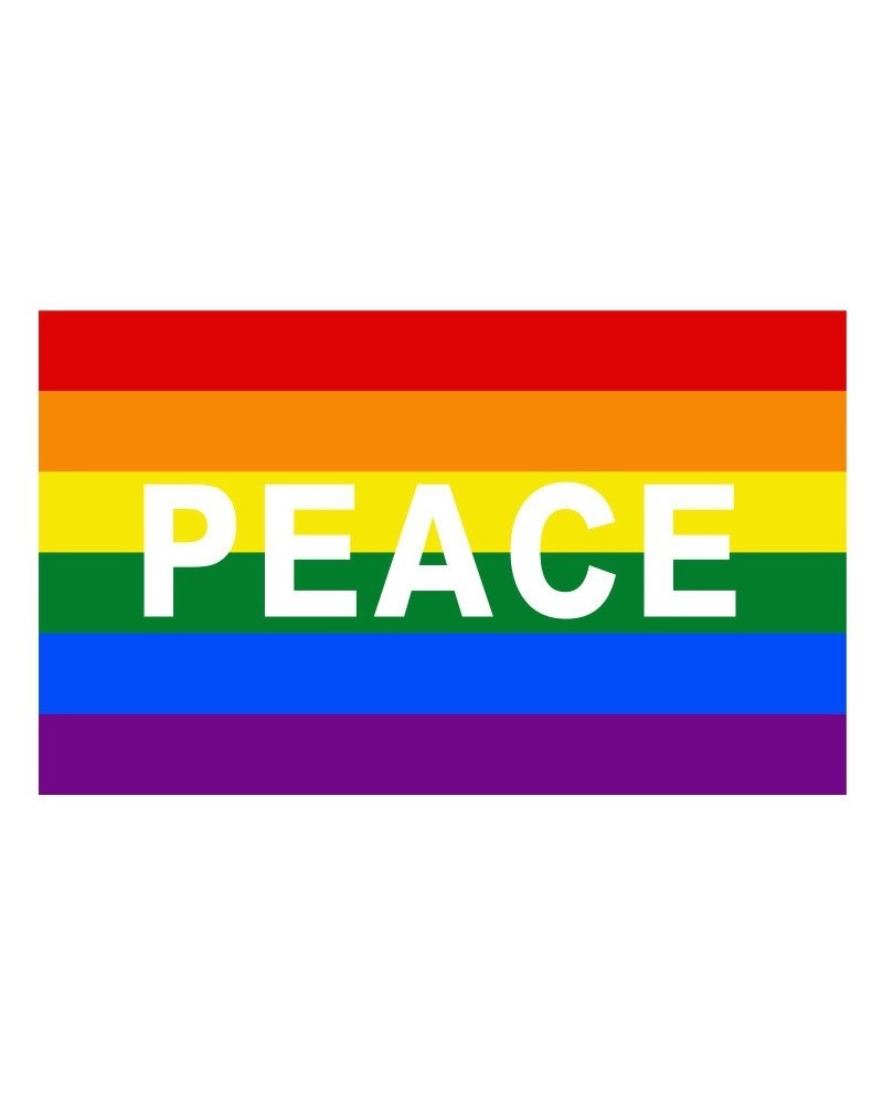 Drapeau Rainbow Peace 90 x 150cm sur la Boutique du Hard