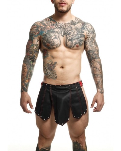 Jupe homme Sm Roman Skirt Noire-Rouge sur la Boutique du Hard