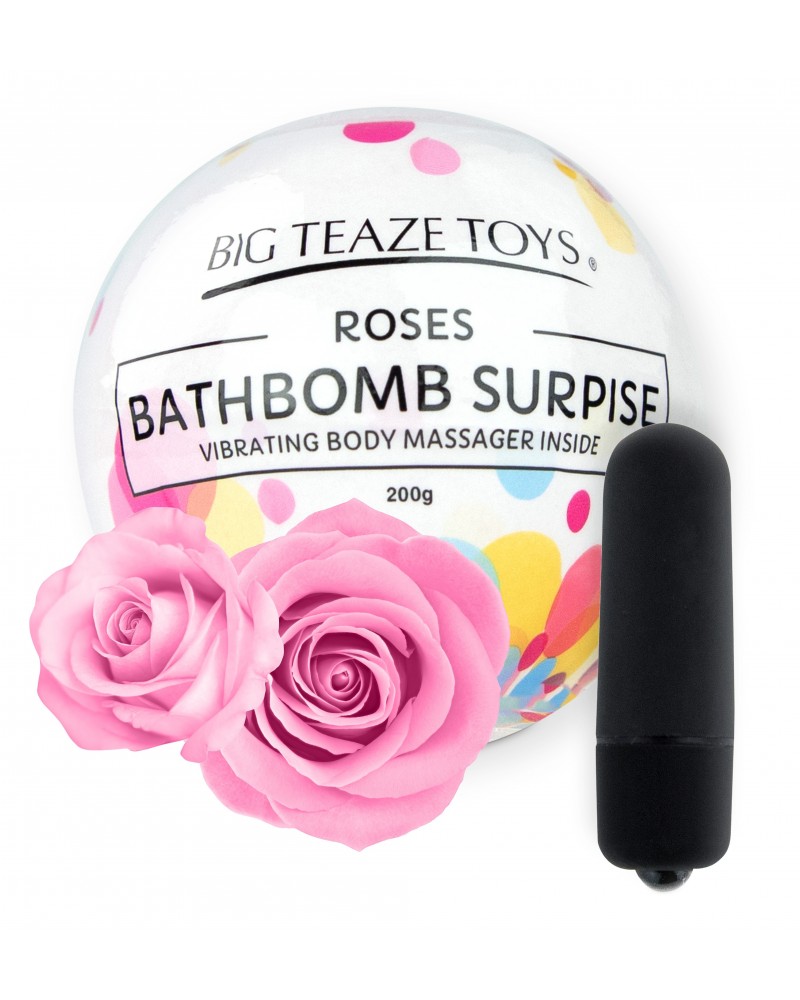 Bombe de bain moussante avec Vibro Parfum Rose sur la Boutique du Hard