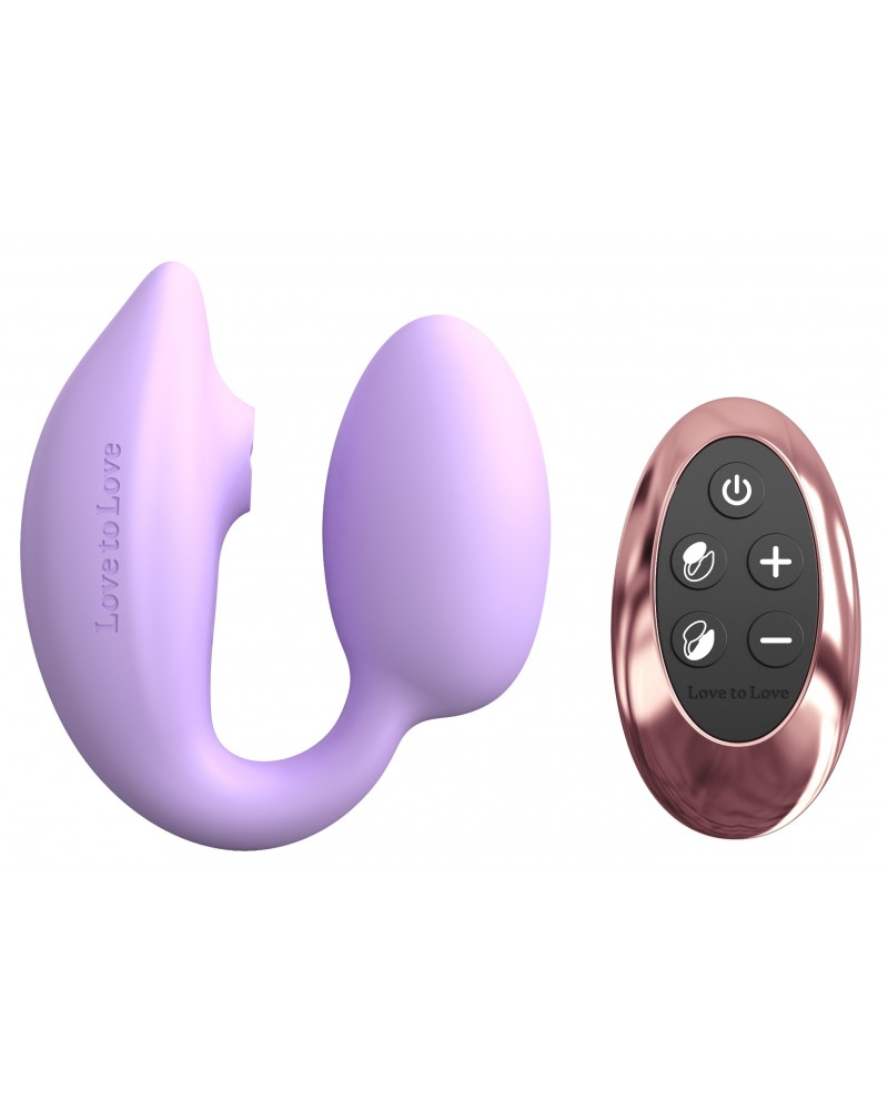 Stimulateur Clitoris et Point G Wonderlover Love to Love Mauve sur la Boutique du Hard