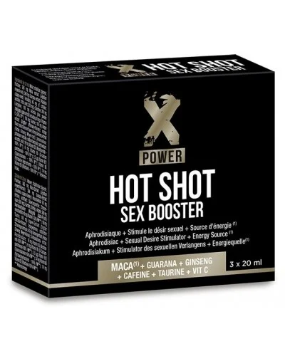 Aphrodisiaque Hot Shot Sex Booster XPower 3 x 20ml sur la Boutique du Hard