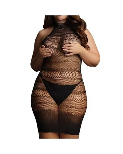 Robe sexy Grande Taille HIGH LACE Noire sur la Boutique du Hard