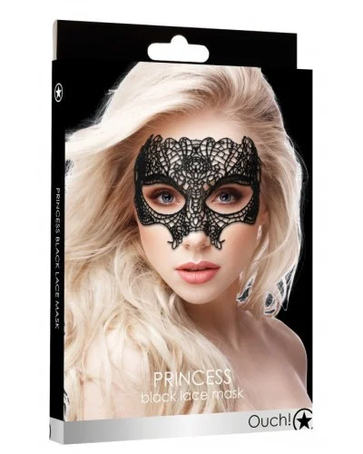 Masque en dentelle Princess Noir pas cher