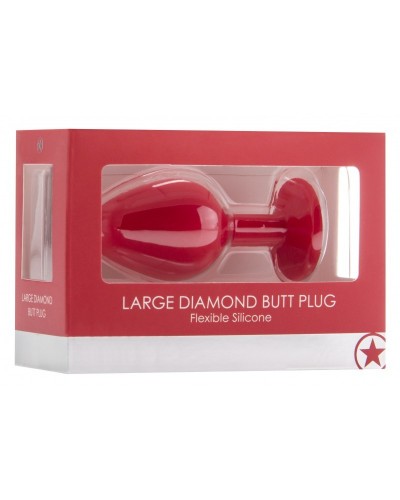 Plug Diamond Large – 7 x 3.5 cm Rouge sextoys et accessoires sur La Boutique du Hard